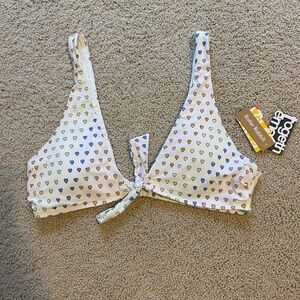 Roller rabbit, disco hearts, bikini top